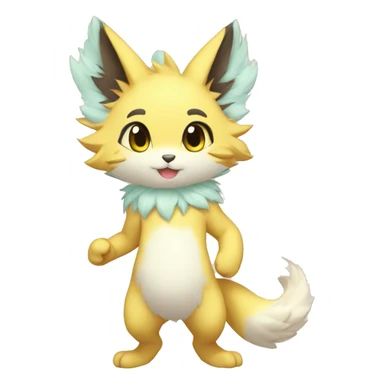 Anthro-Pastel-Fur-Sona-Chibi-Shiny-Fakémon full body sticker
