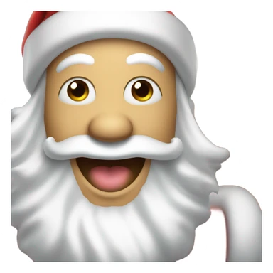 santa drinking beer sticker