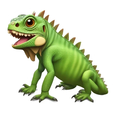 Iguana diabólica con pulgares ariba sticker