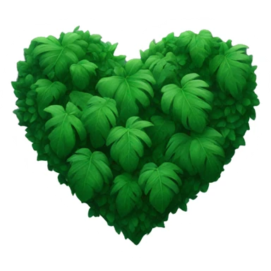 dark green nature heart sticker