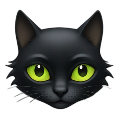 Chat noir yeux verts sticker