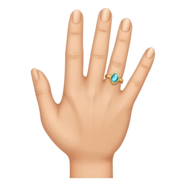 Hand with ring finger down sticker