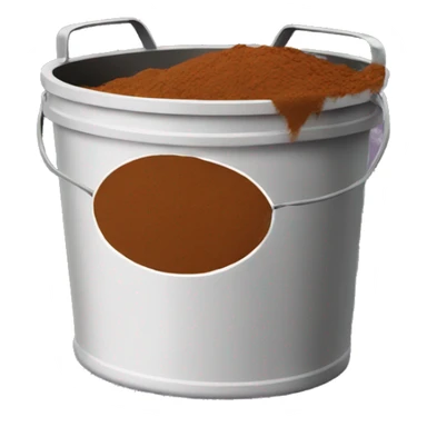 bucket of brown powder sticker