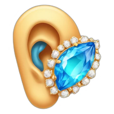 ear with lots of jewe sticker