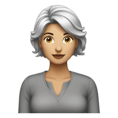 mujer-morena-con-su-yorkshire-gris sticker