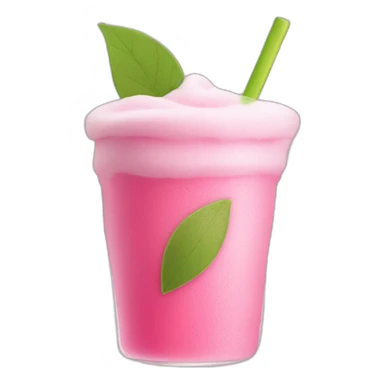Pink drink with matcha foam sticker