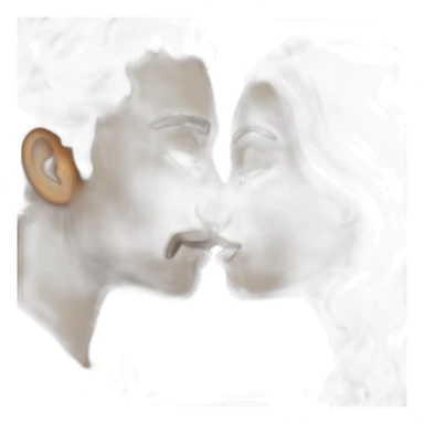Women and men kiss sticker