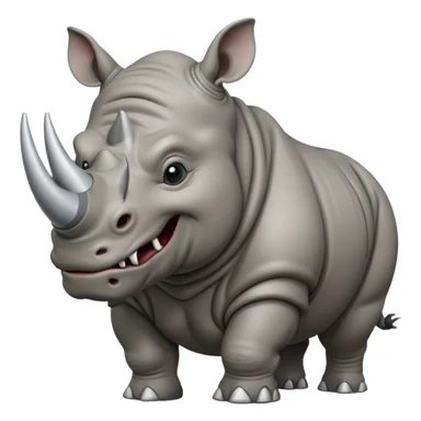 angry rhinoceros sticker
