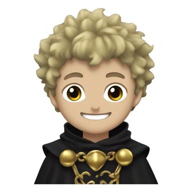 Black clover with gold sticker