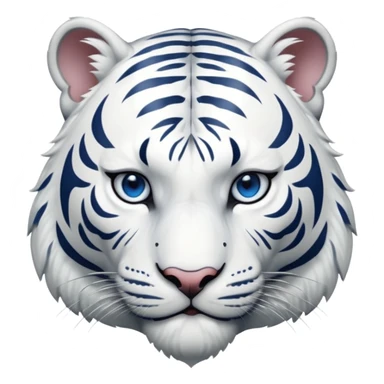 White tiger blue eyes sticker