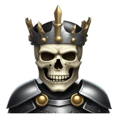 Skull knight black king sticker