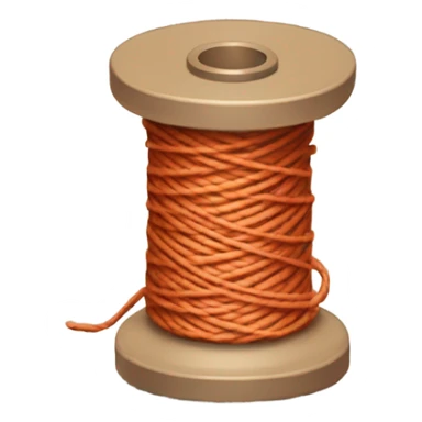 angled spool of thread sticker