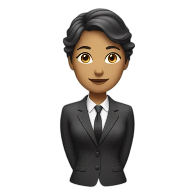 women in suit sticker