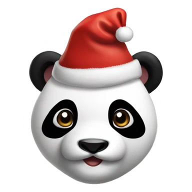 Panda with Santa hat sticker