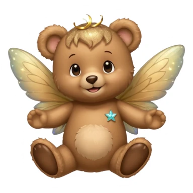 Teddy and fairy as a couple sticker
