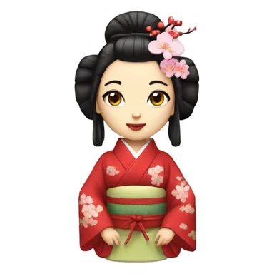 Geisha girl sticker