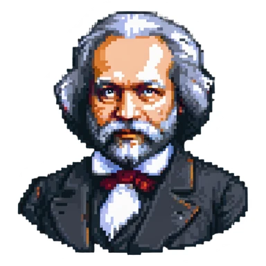 portrait of Karl Marx sticker