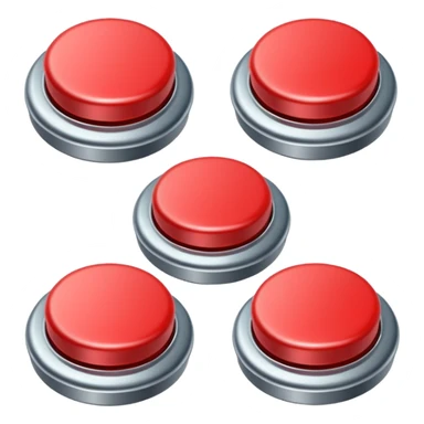 Red button ready to press sticker
