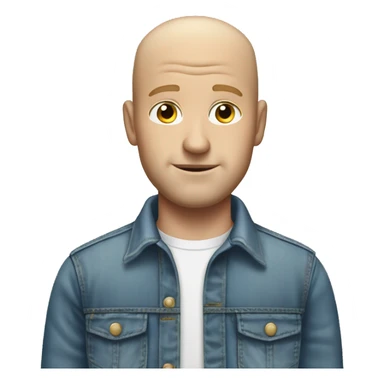 Tall white man with bald spot on the back of his head. Blond hair. Jeans and a construction shirt sticker