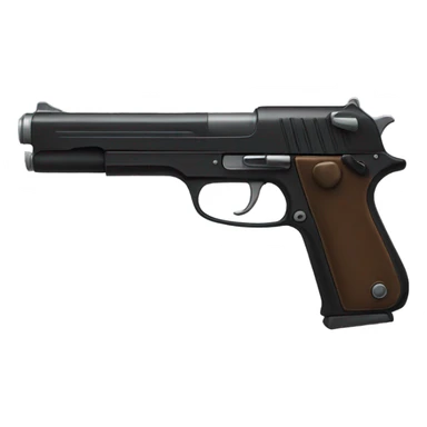 Black pistol  sticker