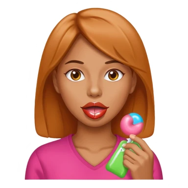 Sakız çiğneyen kadın sticker