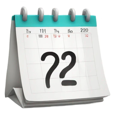 calendar with number 2 sticker