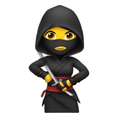 ninja woman sticker