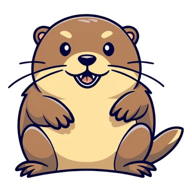 Angry baby otter  sticker