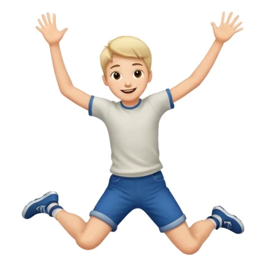 boy jumping sticker