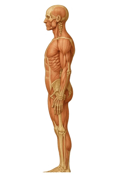 corpo umano anatomico con schiena piatta sticker