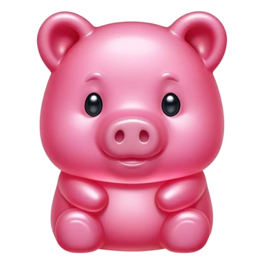 pink spam gummy bear pig sticker