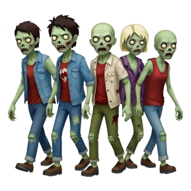 Make a croud of people that was dead on the floor standing up sticker