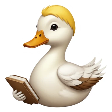 duck with book sticker