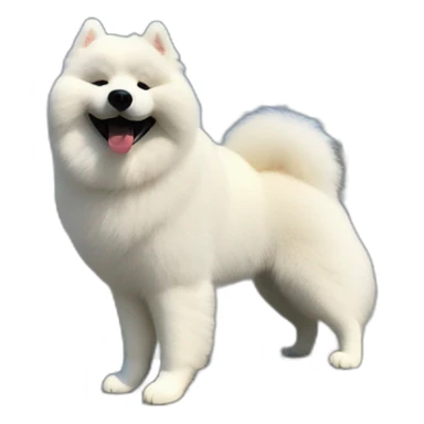 happy samoyed in Reims sticker