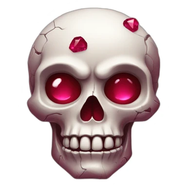 ruby skull sticker