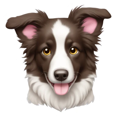 Baby pink border collie sticker