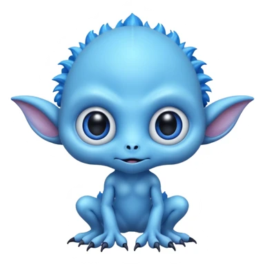 full body cute humanoid peacefull alien furry with 6 legs and eye stalks sticker