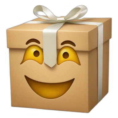 smile on gift box sticker
