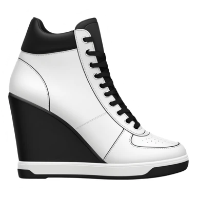 line art wedge sneakers sticker