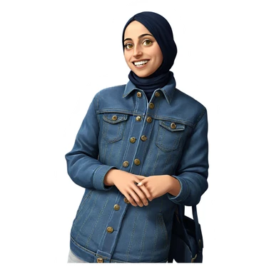 smiling boy in denim jacket sticker