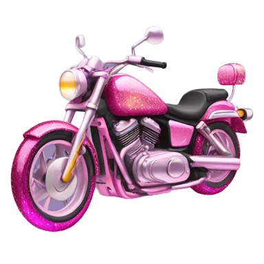 Pink ombre motorcycle with glitter  sticker