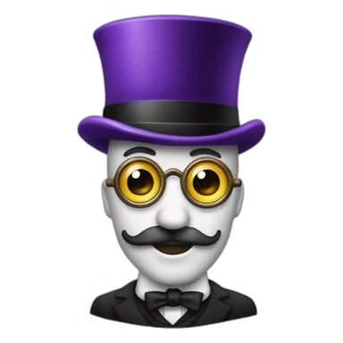 Purple man with top hat and monocle sticker