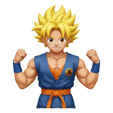 ايموجي غوكو بالغربزة فائقة يجب أن يكون يشبه غوكو مثل في انمي sticker