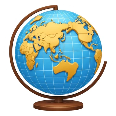 Minimal 3D emoji style stock chart combined with globe, international stocks icon, financial market symbol, neutral colors, clean shading, professional look, transparent background, no flags, no brand logos sticker