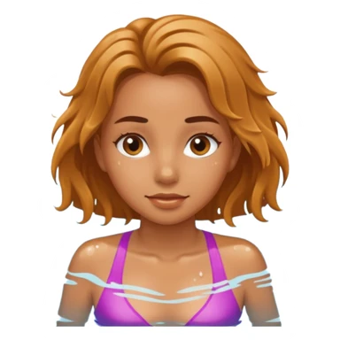 Girl in a swimming pool sticker