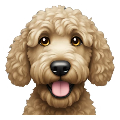 Black goldendoodle sticker