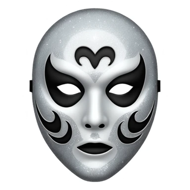 mask Ghost face glitter  sticker