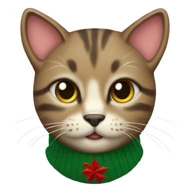 Cat wearing Christmas sweater  sticker