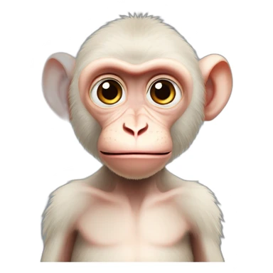 Macaque albinos avec les yeux rouge sticker