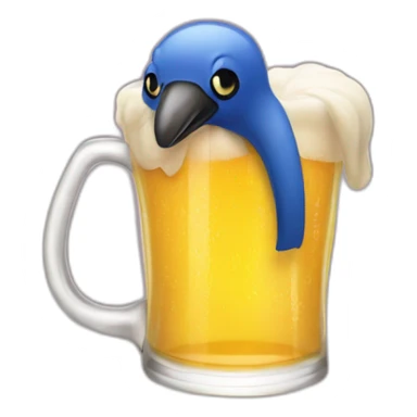 Tchoupi drink a bier sticker